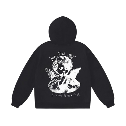 Silence is essential / Black hoodie