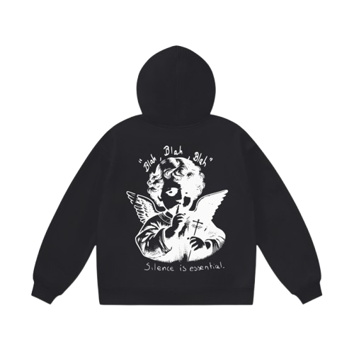 Silence is essential / Black hoodie