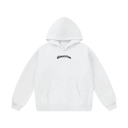 Silence is essential / White hoodie