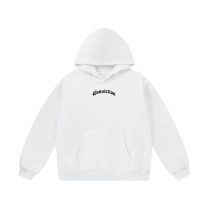 Silence is essential / White hoodie
